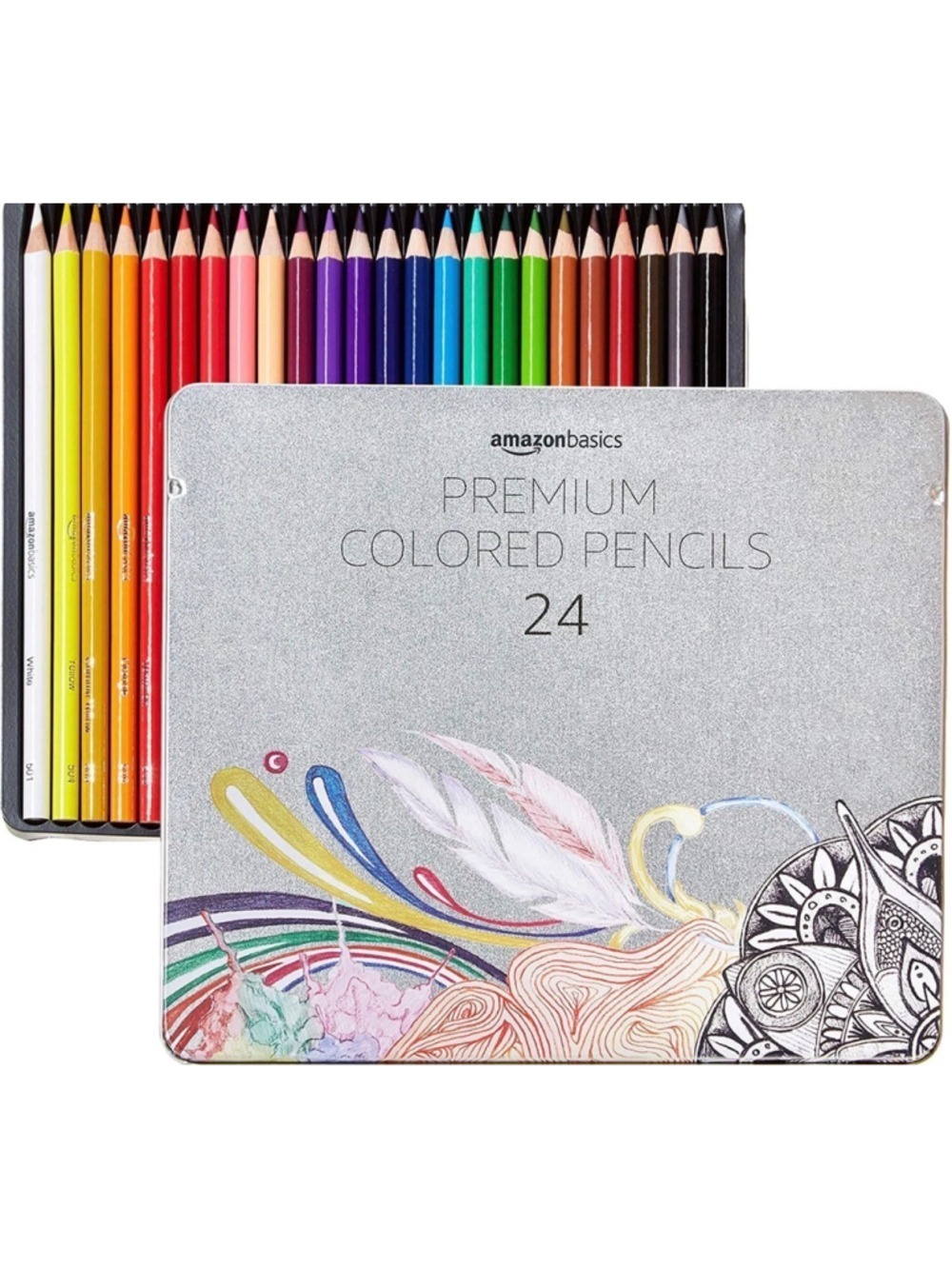 AmazonBasics Arts & Crafts Premium Colored Pencils 24 Sealed
